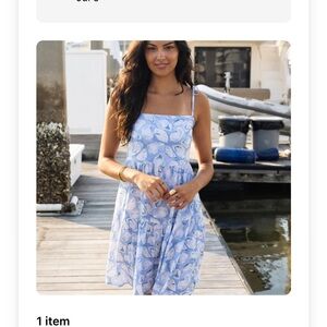 Light Blue Shell-Print Sundress